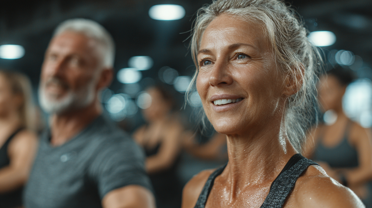 Instructor ajutând un adult în exerciții de stretching